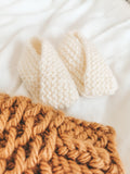 Knitted Booties Cream