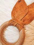 Leather Rabbit Teether