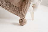 Hand knit cotton blanket